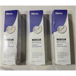 Hero Rescue Retinol Night time Renewing Cream 30ml Set of 3